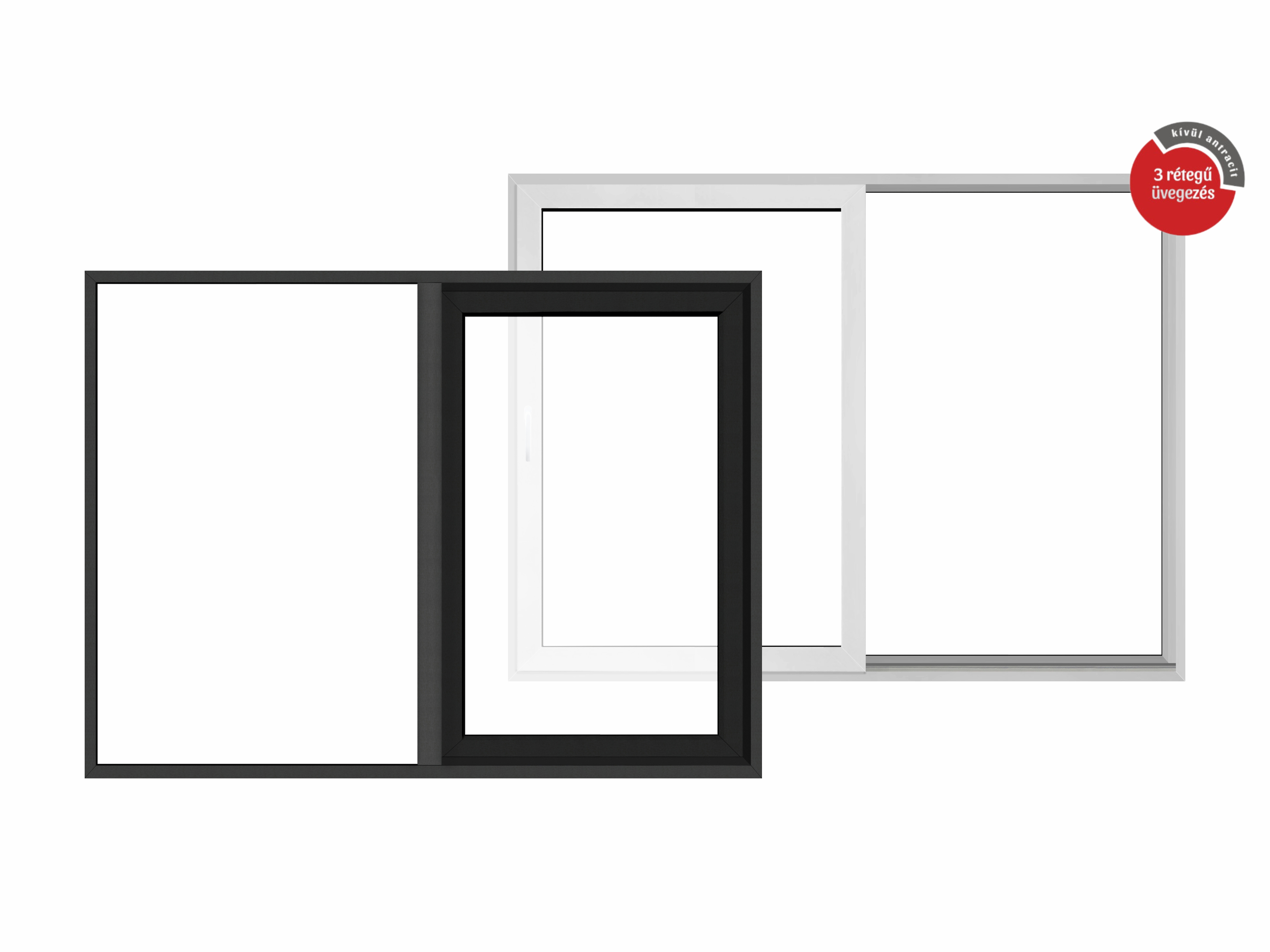 320x240 cm, IQ Slide toló ajtó, balos, kívül antracit